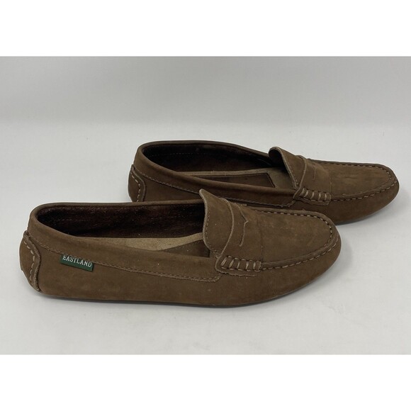 Eastland Patricia Penny Loafer Driving Mix Shoes Brown Nubuck Women’s Size 6.5M - Picture 4 of 8